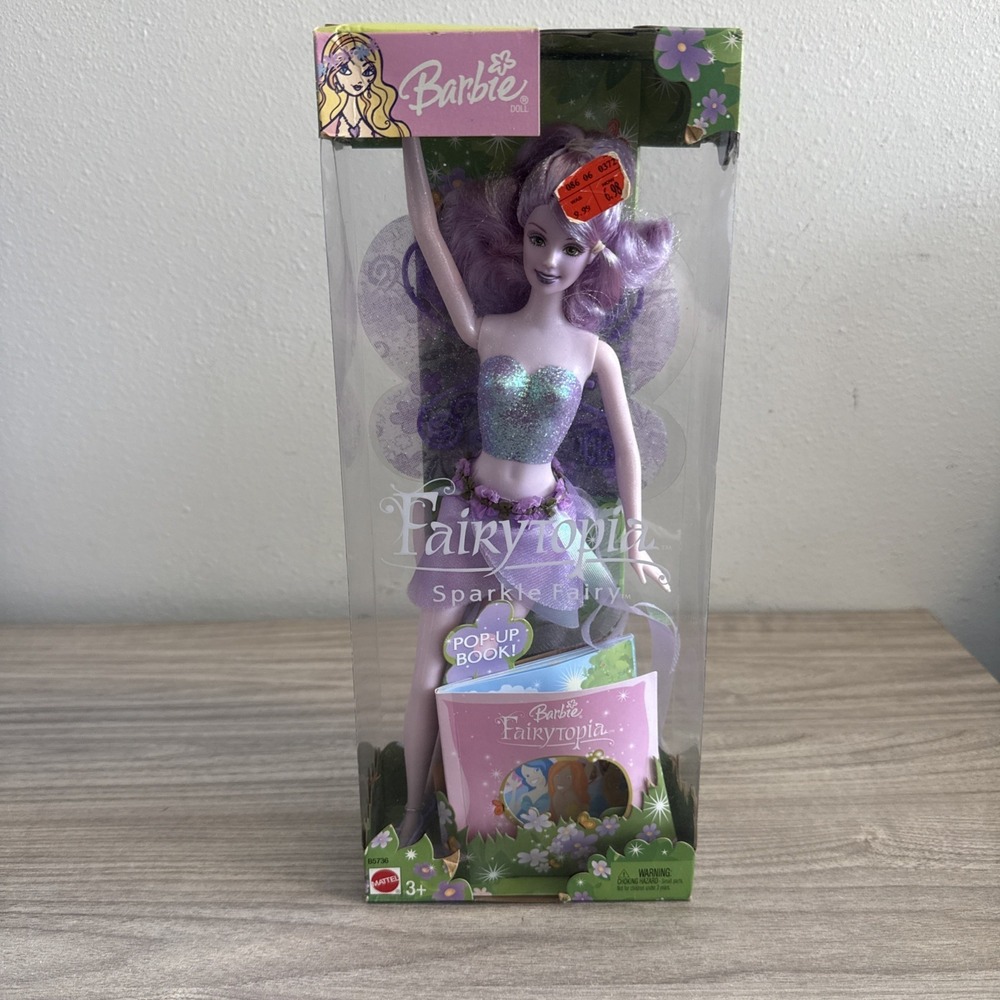 Barbie 2003 Fairytopia Purple Sparkle Fairy- New In Box B5736